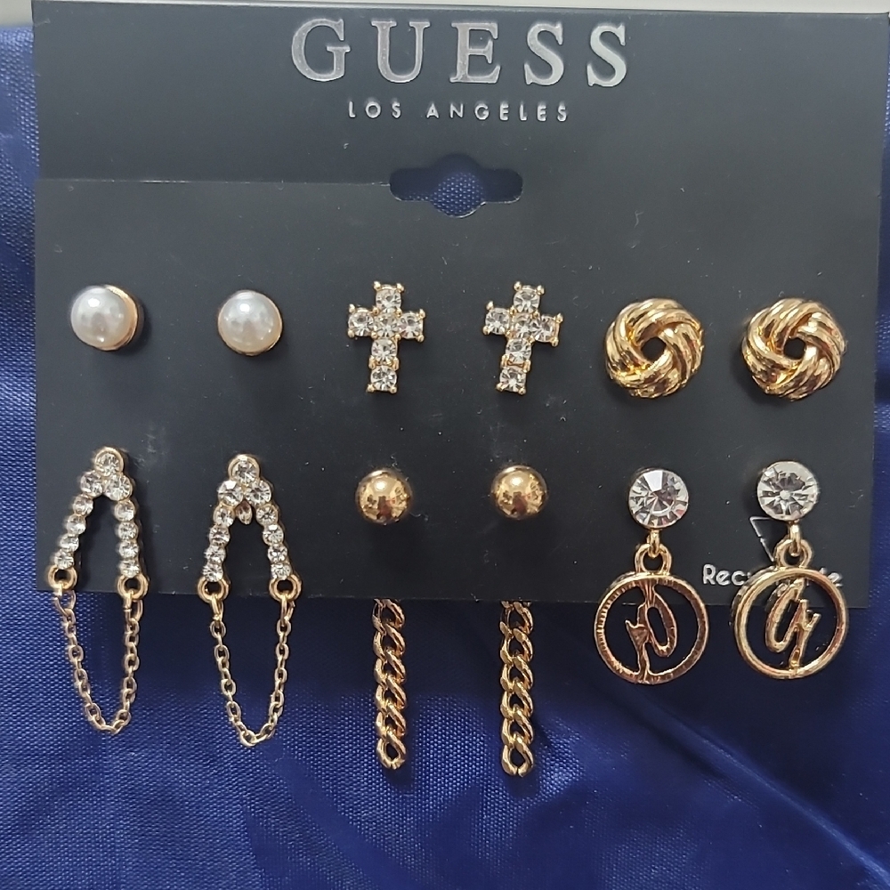 Elegant GUESS Los Angeles 9-Pair Earring Set - Picture 4 of 6